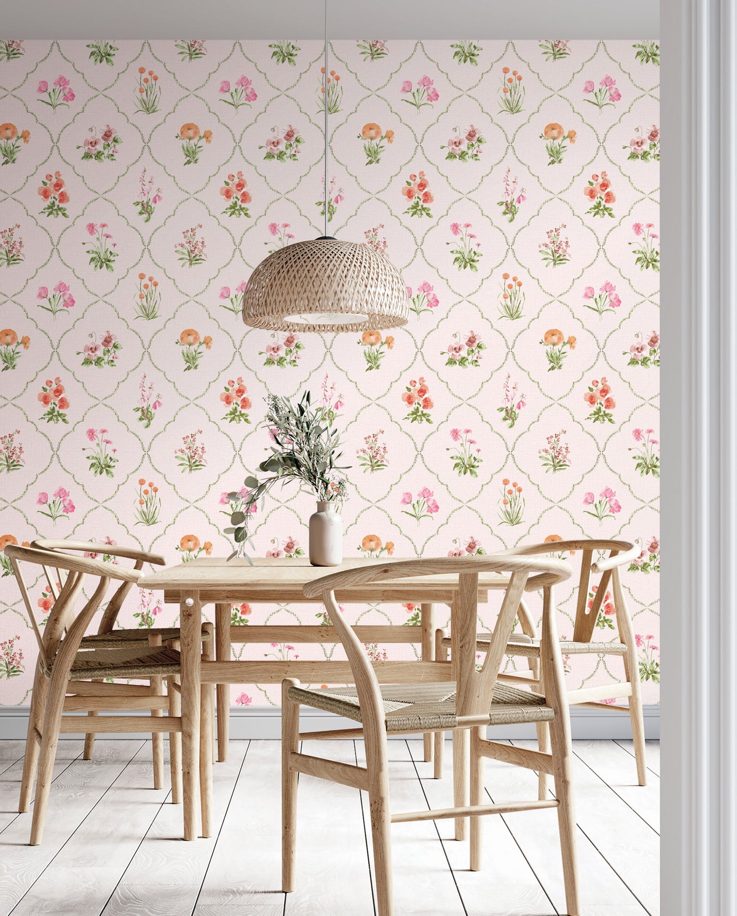 floral wallpaper for dining room India