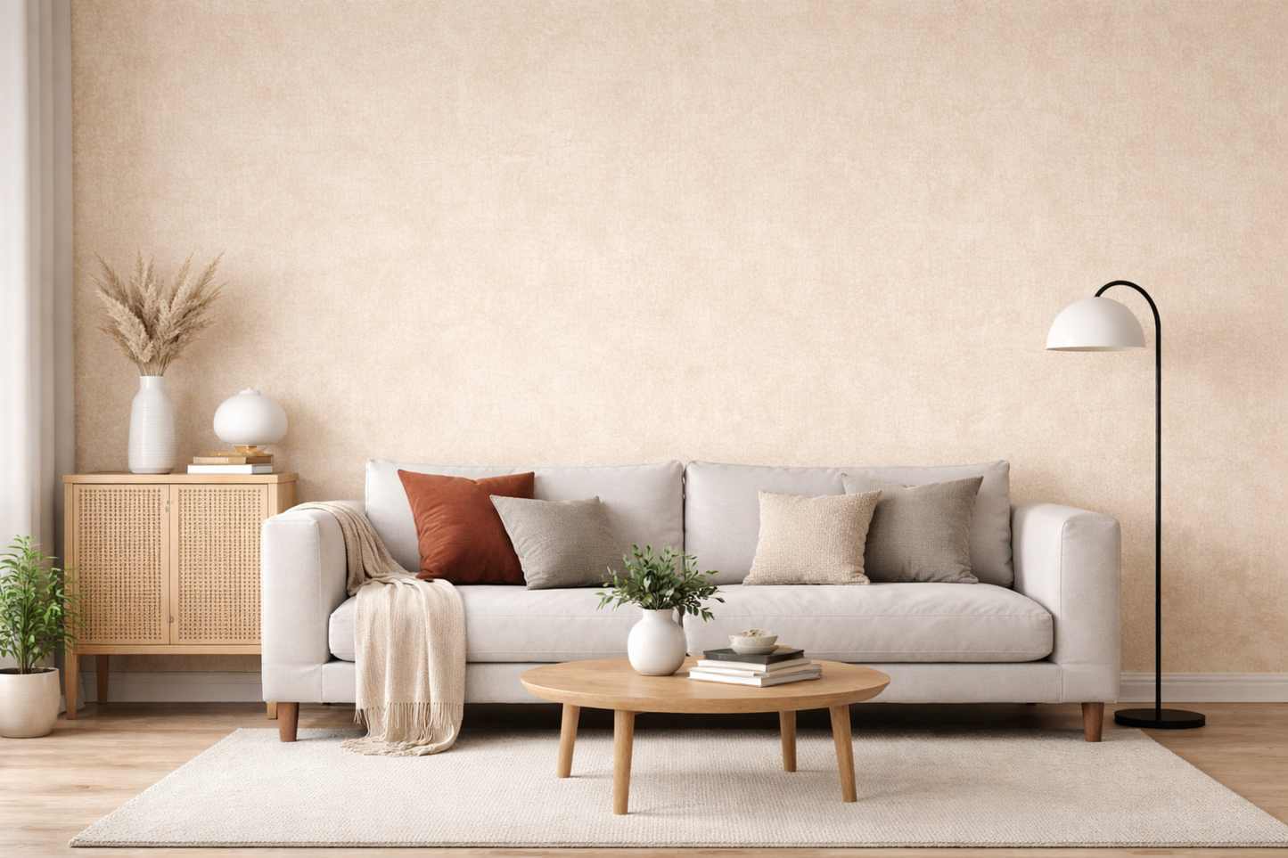 fabric texture wallpaper for dining room India