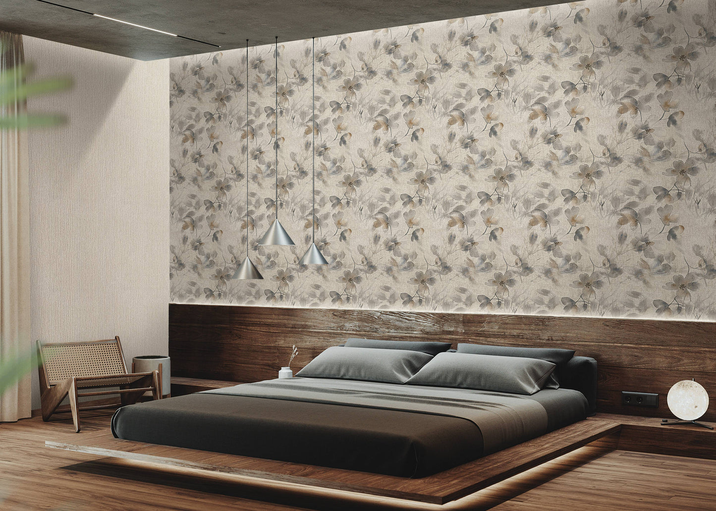 floral wallpaper for bedroom India