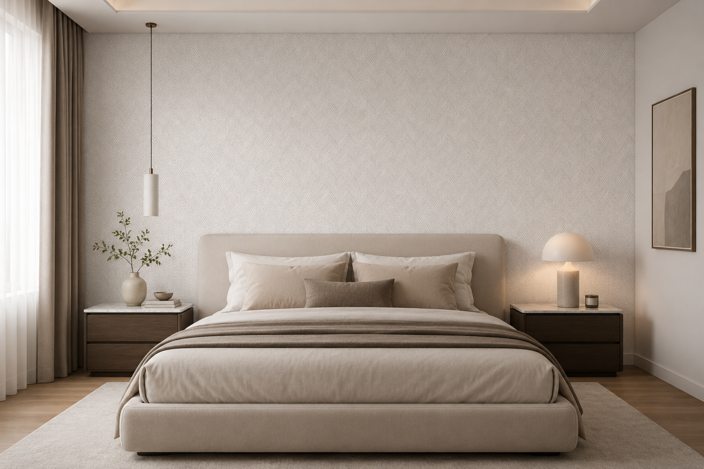 Silk Chevron Whisper Wallpaper
