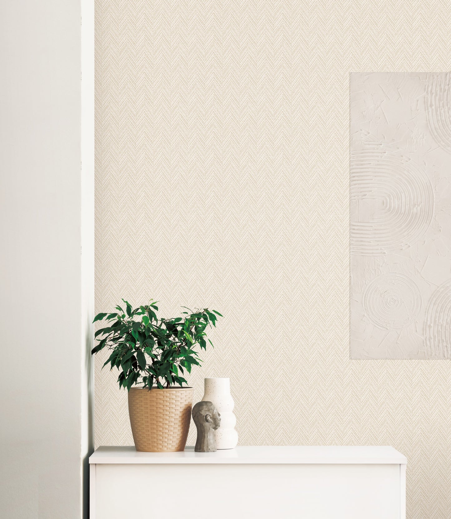 Silk Chevron Whisper Wallpaper