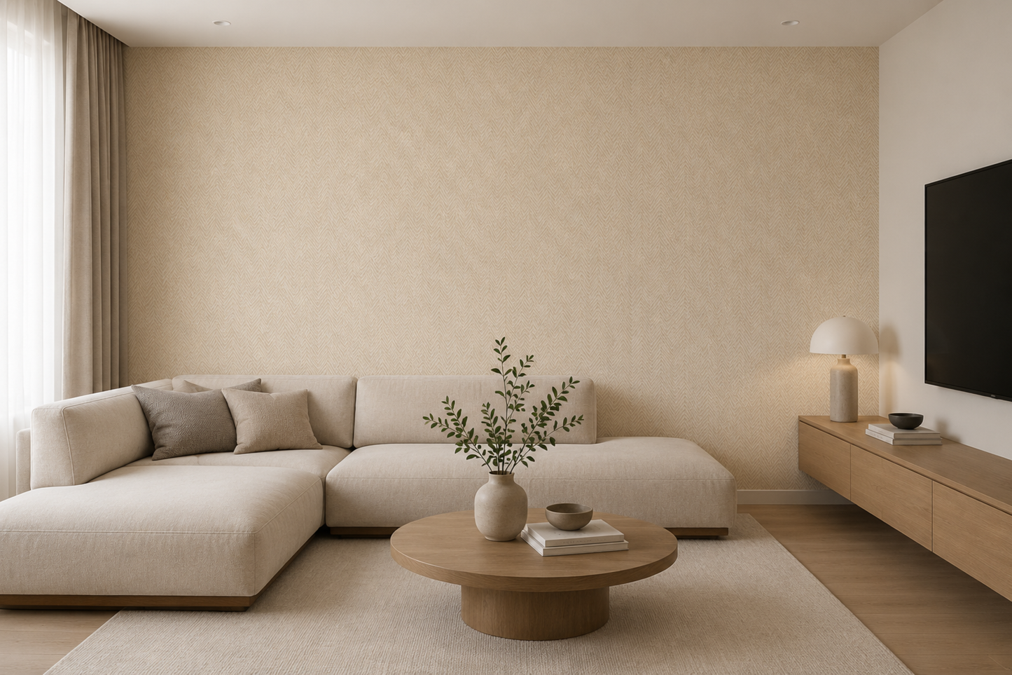 Silk Chevron Whisper Wallpaper