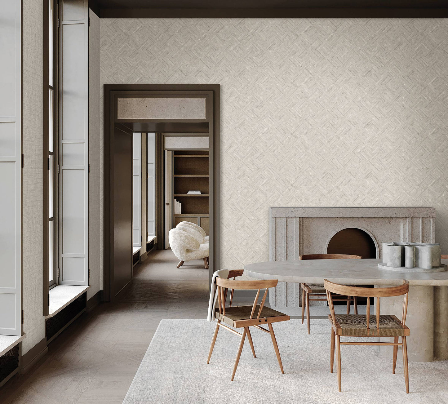 Vintage Interlock Wallpaper