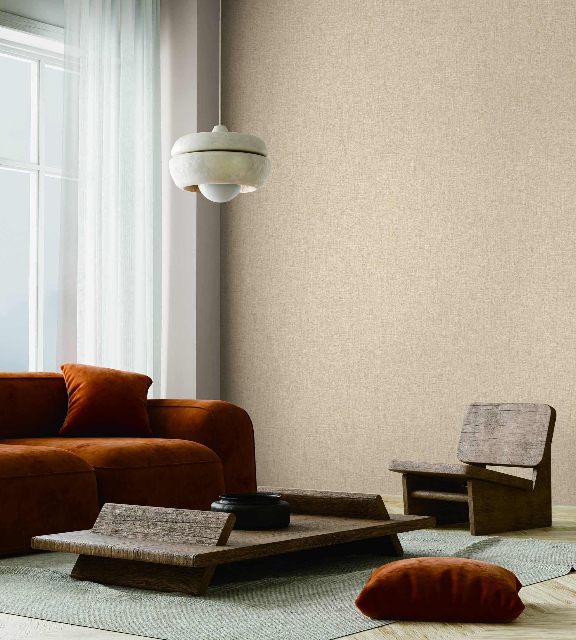 fabric texture wallpaper for dining room India