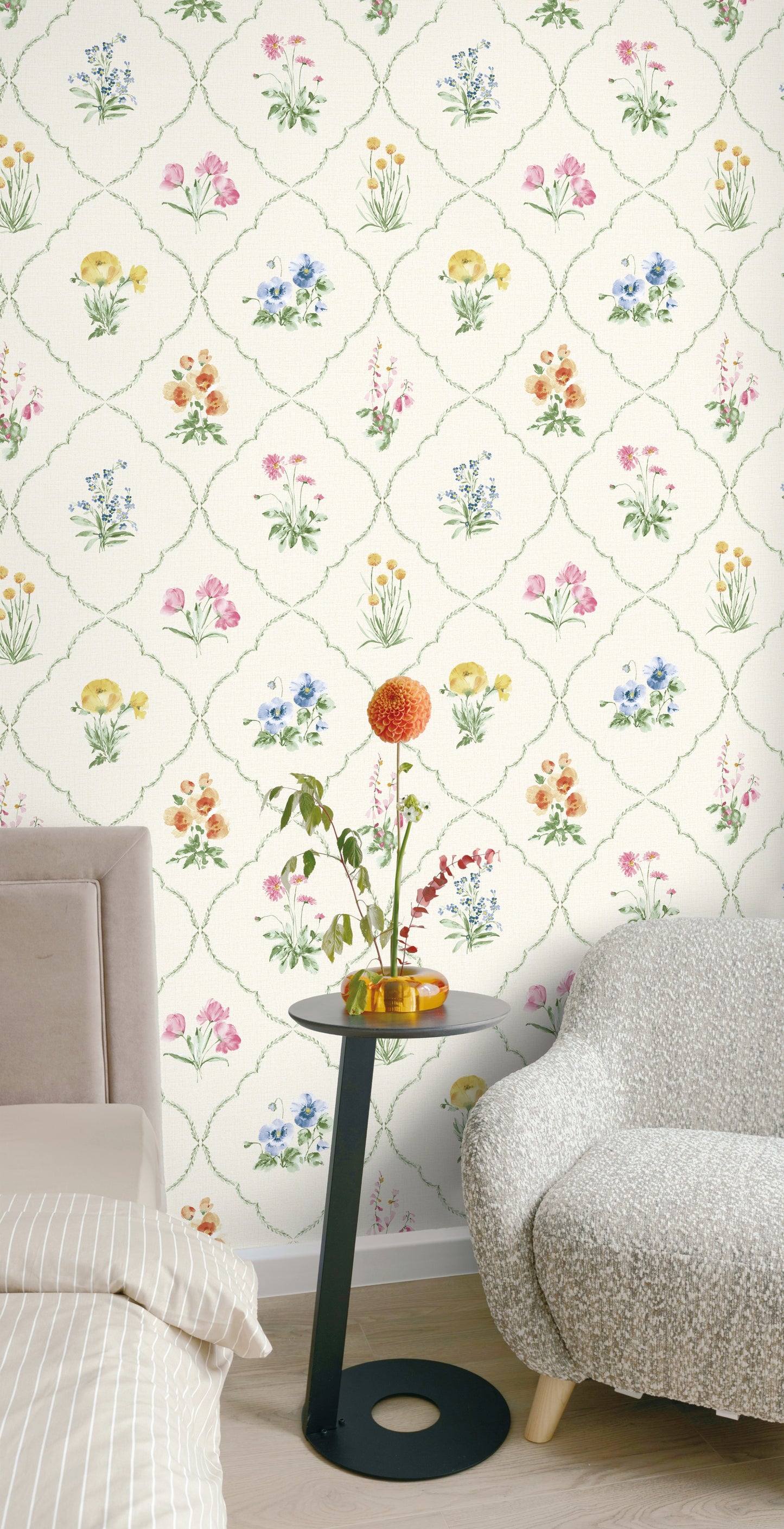 floral wallpaper for dining room India