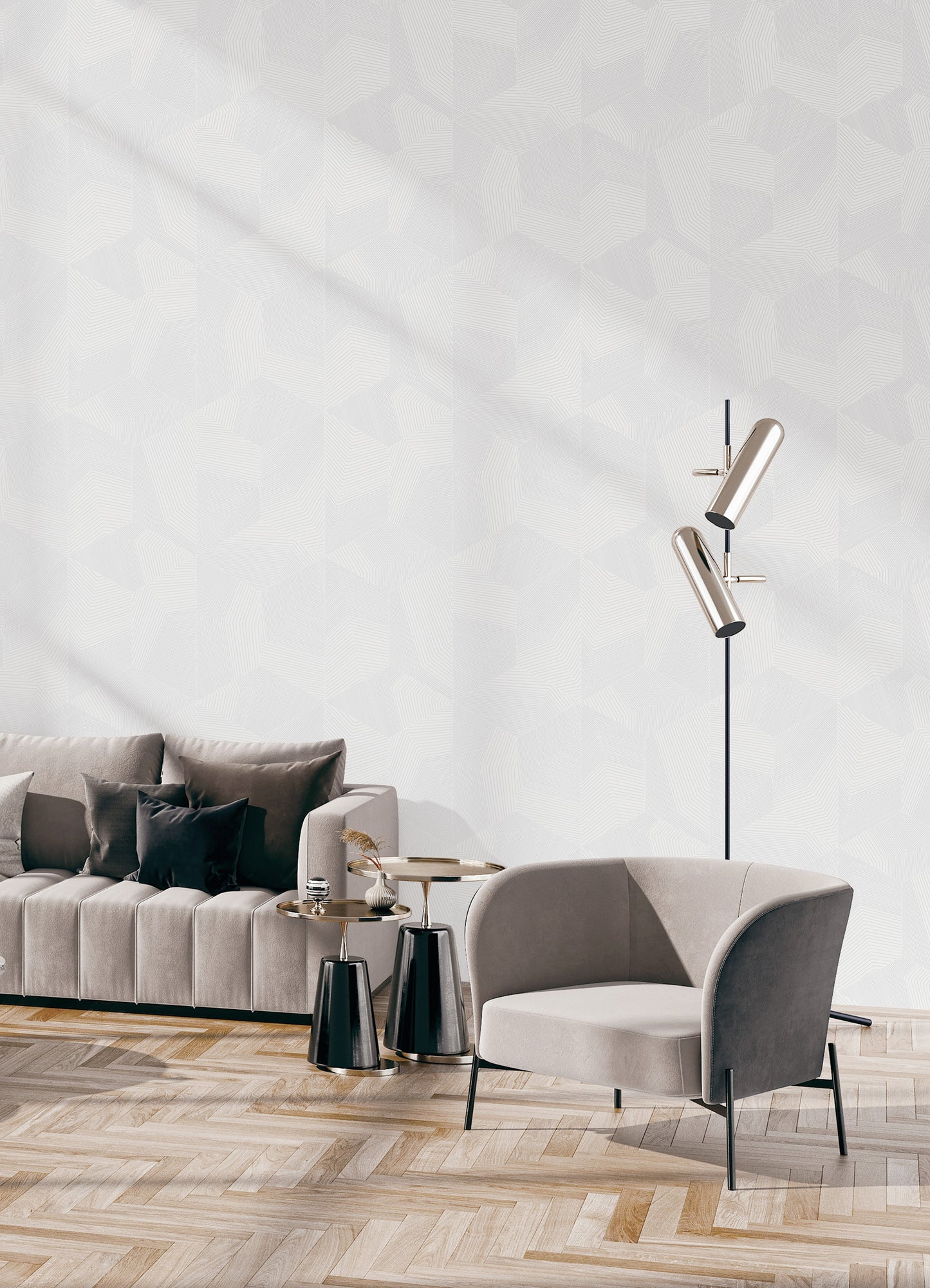 geometric wallpaper for living room India