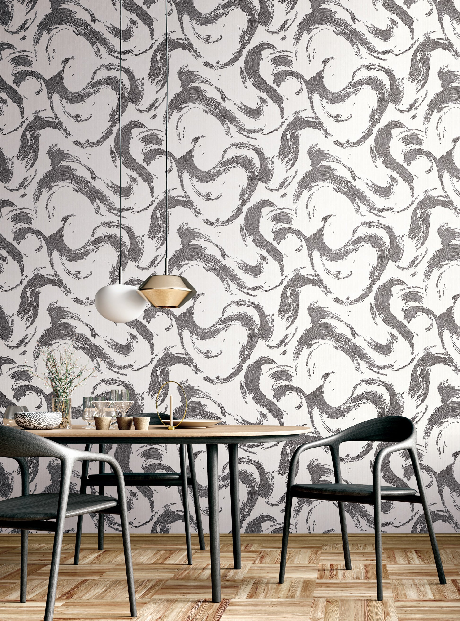 Swirly wallpaper for dining room India
