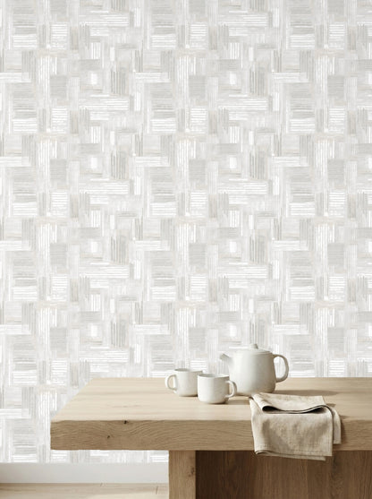 Brushwork Grid Wallpaper