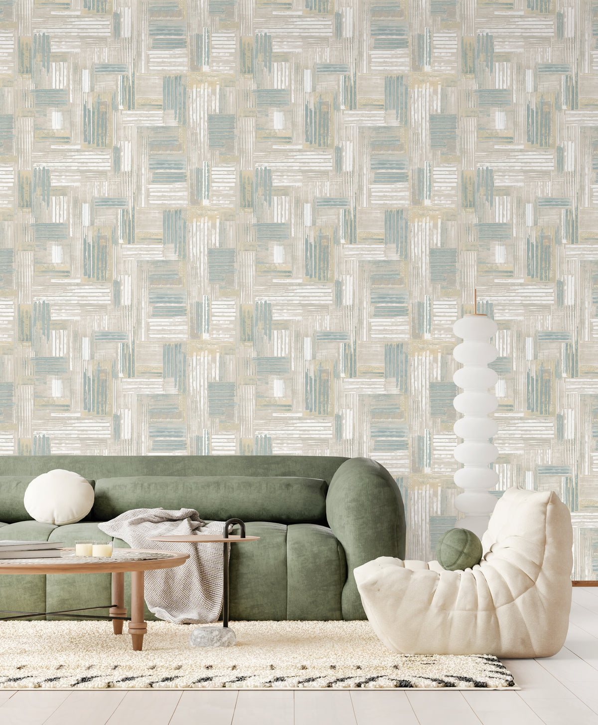 Brushwork Grid Wallpaper