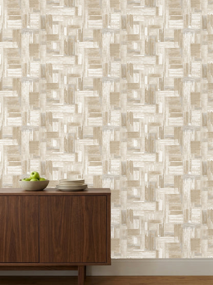 Brushwork Grid Wallpaper