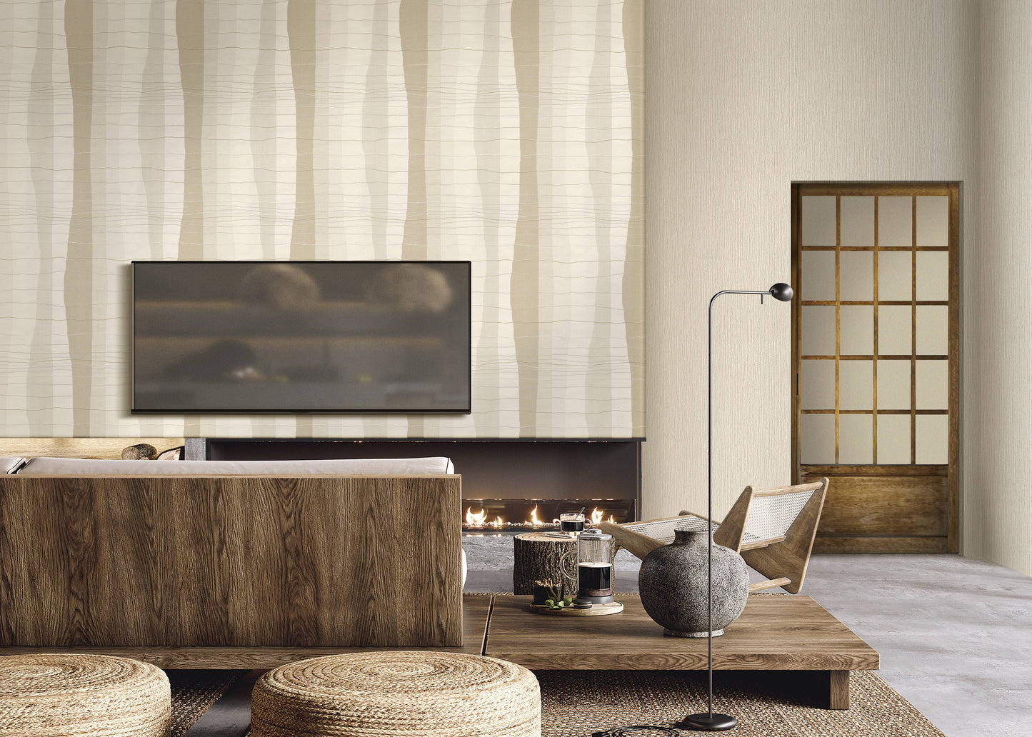 geometric wallpaper for living room India