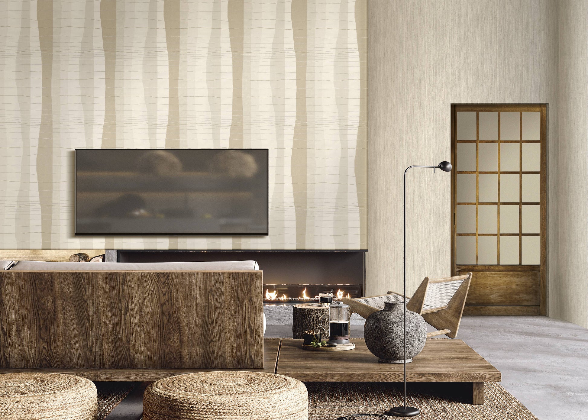 geometric wallpaper for living room India