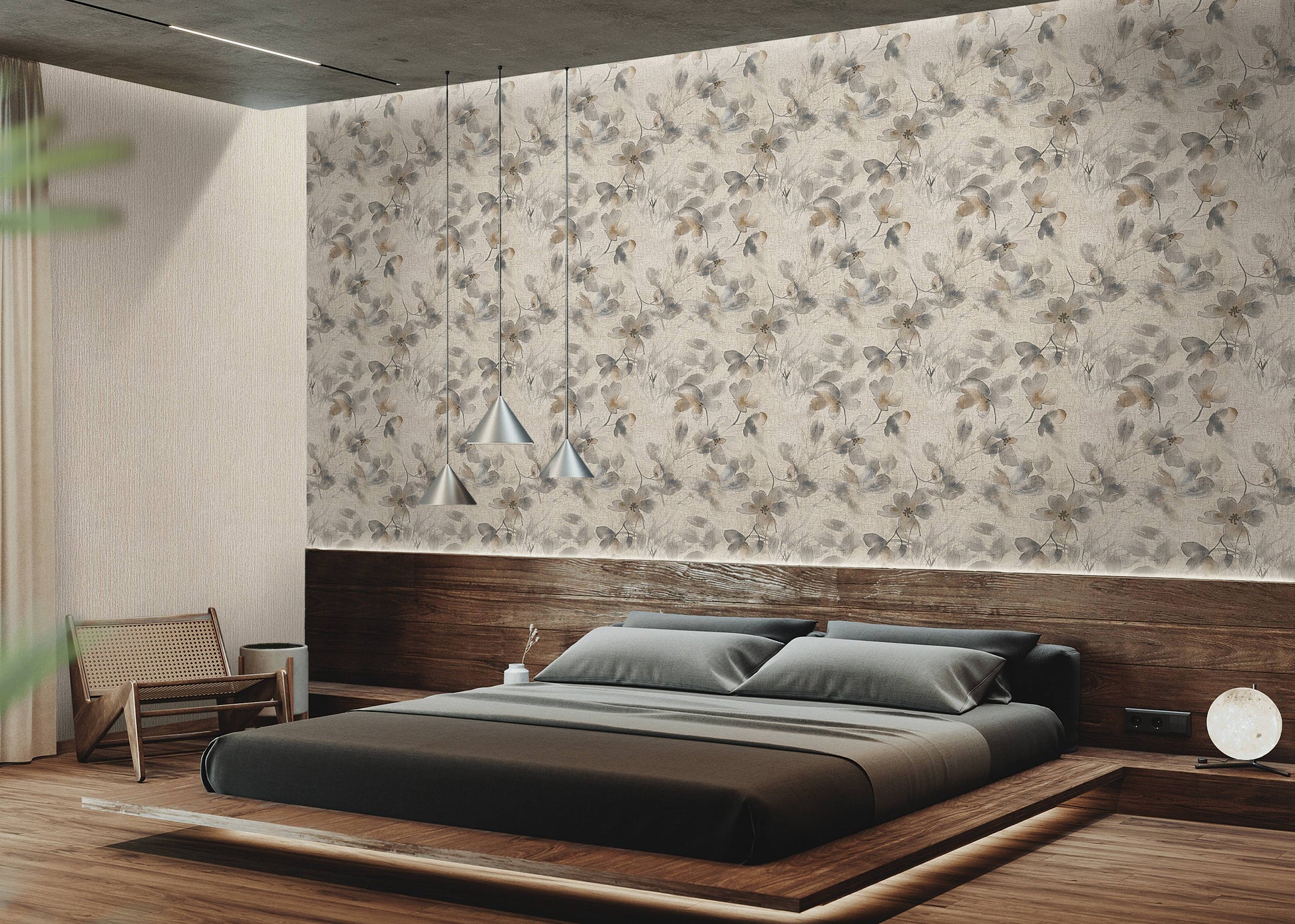 floral wallpaper for bedroom India