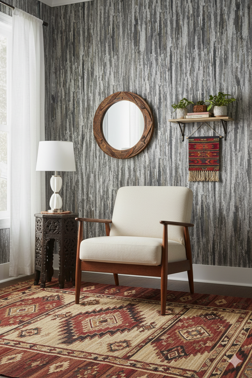 abstract texture wallpaper for dining room India